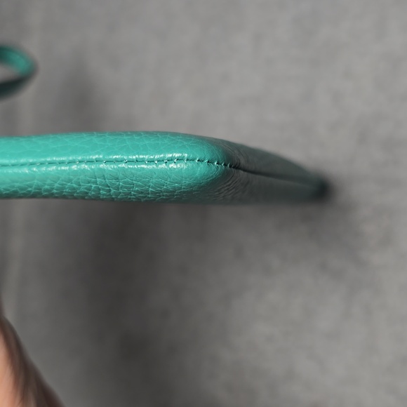 Coach Turquoise Leather Corner Zip Wristlet NWT - Picture 6 of 9